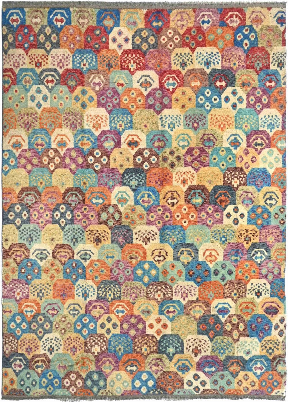 Handmade Moroccan rugs Material Spun wool in rectangular Shape pattern Benzene color multicolor size 10 x 8 by Zetta Rugs