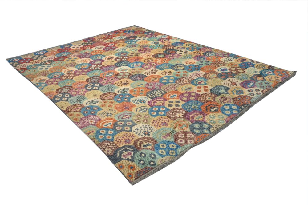 Handmade Moroccan rugs Material Spun wool in rectangular Shape pattern Benzene color multicolor size 10 x 8 by Zetta Rugs