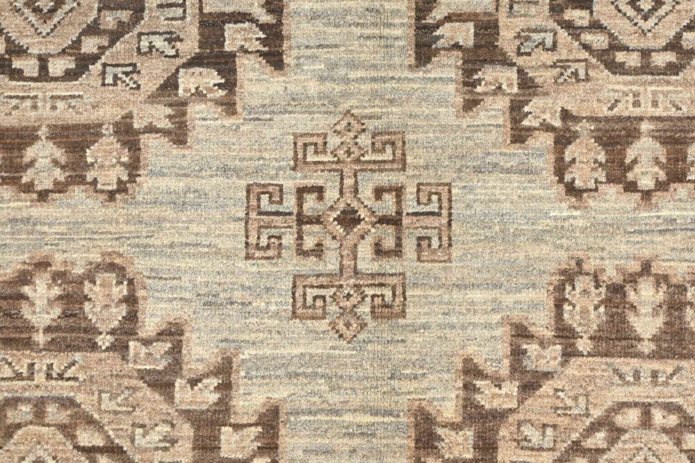 Handmade Chobi rugs Material Spun wool in rectangular Shape pattern benzene color Brown size 10 x 8 by Zetta Rugs