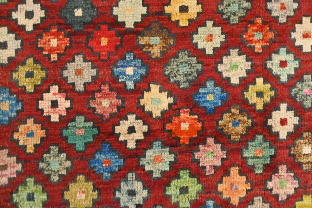 Handmade Moroccan rugs Material Spun wool in rectangular Shape pattern mini geometrical flower color multicolor size 10 x 6 by Zetta Rugs